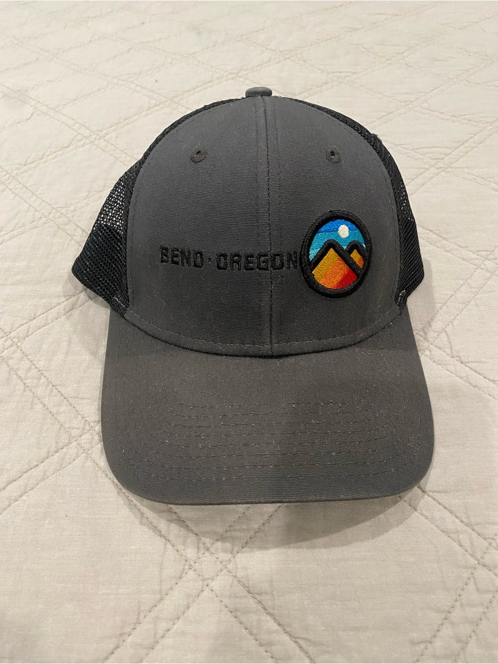 (3/$15) Men’s Oura Dark Gray Trucker Hat with Mountain Patch